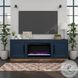 Nora Blue Denim And Whiskey 64" Fireplace TV Stand