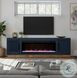 Nora Blue Denim And Whiskey 81" Fireplace TV Stand