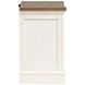 Crownfall Whisper White and Cerused Nutmeg 2 Drawer Nightstand with USB Charging
