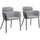 Bremor Slate Gray Performance Fabric Dining Chair Set Of 2