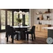 Nolan Black Wood 56" Round Dining Table