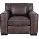 Nova Bomber Walnut Top Grain Leather Living Room Chair