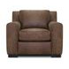 Nova Bomber Walnut Top Grain Leather Living Room Chair