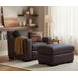 Nova Bomber Walnut Top Grain Leather Living Room Chair