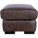 Nova Bomber Walnut Rectangular Top Grain Leather Ottoman