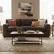 Nova Bomber Walnut 93" Top Grain Leather Sofa
