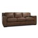 Nova Bomber Walnut 93" Top Grain Leather Sofa