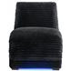 York Masis Black 66" Chaise with USB Charging and LED