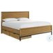 Newport Natural Oak Two Sided 4 Drawer King Storage Panel Bed
