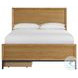 Newport Natural Oak Two Sided 4 Drawer Queen Storage Panel Bed