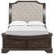 Lyndhurst Walnut and Beige Upholstered Storage Sleigh Bedroom Set