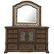 Durango Willadeene Brown 9 Drawer Dresser with Arched Mirror