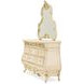 Platine de Royale Champagne 12 Drawer Dresser and Rectangular Mirror