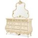 Platine de Royale Champagne 12 Drawer Dresser and Rectangular Mirror