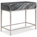 Linea Black Forest Marble And Textured Graphite Metal Nightstand