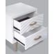 Trixie White and Gold 2 Drawer Nightstand