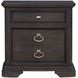 B00566 Brown 2 Drawer Nightstand with USB Charging and LED