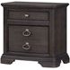 B00566 Brown 2 Drawer Nightstand with USB Charging and LED