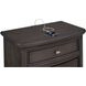 B00566 Brown 2 Drawer Nightstand with USB Charging and LED