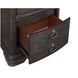B00566 Brown 2 Drawer Nightstand with USB Charging and LED