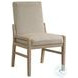 Nash Weathered Sand Upholstered Back Side Chair Set of 2