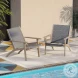 Radius Gray Performance Fabric Outdoor Patio Arm Chair Set Of 2