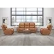 Belmont Lyric Caramel Leather 89" Zero Gravity Power Reclining Sofa with USB Charging