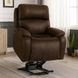 Brookings Brown Power Lift Recliner with Heat and Massage