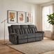 Nutmeg Charcoal Gray Double 88" Reclining Sofa