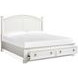 Crownfall Whisper White and Cerused Nutmeg Queen Storage Panel Bed