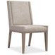 Linea Beige And Cerused Greige Upholstered Side Chair Set of 2