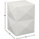 Malibu White 14" Square Side Table