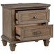Mariana Mocha 2 Drawer Nightstand with USB Charging