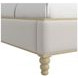 Haven Sundrenched Oak and Ivory King Upholstered Panel Bed