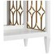 Eave Uplifting White Etagere with 4 Shelves