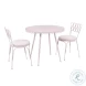 Erica Pink Wrought Iron Outdoor Chair