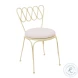 Erica Cream Wrought Iron Outdoor Cafe Table Set
