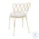 Erica Cream Wrought Iron Outdoor Chair