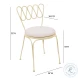 Erica Cream Wrought Iron Outdoor Cafe Table Set