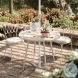 Erica Cream Wrought Iron Outdoor Cafe Table