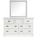 Harborwick White Dove and Harbor Gray 7 Drawer Dresser with Rectangular Mirror