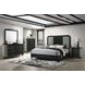 Skyline Onyx and Gray Upholstered Panel Bedroom Set