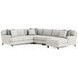 Mila Beige 5 Piece Modular Sectional with RAF Chaise and Pillows