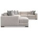Drew Cream 6 Piece Modular Sectional with LAF Chaise and Pillows