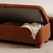 Ichigo Deep Orange Upholstered Storage Bed Bench