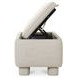 Ichigo Light Gray Upholstered Storage Bed Bench