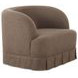 Maren Brown Upholstered Swivel Accent Chair