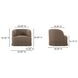 Maren Brown Upholstered Swivel Accent Chair