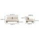June Oatmeal Performance Fabric 70" Sofa
