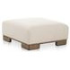 June Oatmeal Performance Fabric Upholstered Square Ottoman
